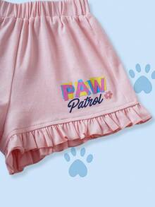 SHEIN | PAW Patrol 适合小女孩的可爱T恤套装 - 白色 - 查看 11