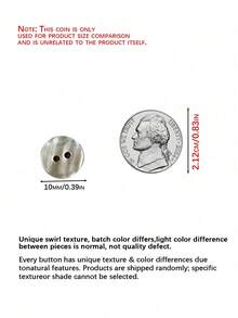 50/100/200 Pieces Gold Lip Abalone Shell Buttons, 2-Hole Natural Shell Buttons, High-End Shirt Sweater Cardigan Buttons, Wholesale In Stock - multicolor - View 3