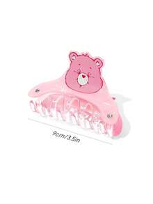 SHEIN X Care Bears 可愛雙面3D熊造型髮夾，適合女性 - 粉色 - 查看 5