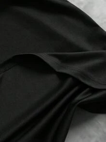 Sport MetroGents 男士蝙蝠印花短袖寬鬆運動T恤 - 黑色 - 查看 5
