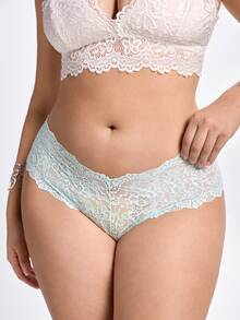 Slumbrini 4 Stücke/Packung Große Größen Damen Spitzen Sexy Slips - Verschiedenfarbig - Übersicht 6