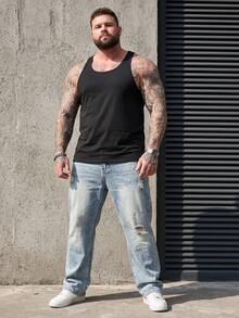 DRIVNCORE Tank Top Ukuran Pria Plus - Hitam - View 4