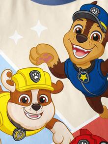 SHEIN | PAW Patrol 男童卡通图案撞色圆领短袖T恤 - 白色 - 查看 4