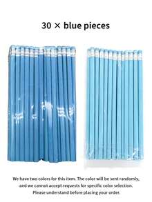 30pcs Assorted Macaron Color Wooden Pencils With Erasers For Writing & Arts Back To School - Multicolor - View 10
