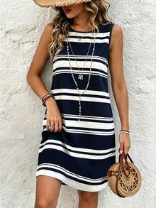 EMERY ROSE Women's Colorblock Casual Daily Summer Dress - Multicolor - View 1