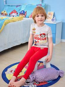 SHEIN | PAW Patrol 2pcs/Set Young Boys Short Sleeve T-Shirt And Pants Pajama Set - Grey - View 3