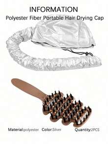 Portable Hair Bonnet Dryer Cap Slouchy Man Hair Dryerr Cap Quick Dry Hair Dryer Heating Set Oil Baking Cap Household Fast Dry Hair Home Bathroom Decor Fall Decor Hair Drying Towel Wrap - One Size - View 9