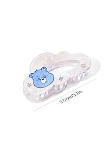 SHEIN X Care Bears 可愛雙面 3D 熊造型髮夾，適合女性 - 彩色 - 查看 5