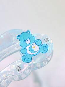 SHEIN X Care Bears 可愛雙面3D熊造型髮夾，適合女性 - 彩色 - 查看 4