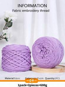 2 Packs, 600 Grams Total: Fabric Strips, Woven Mats, Woven Bags, Handicraft Yarn, And Large Yarn Balls. - Multicolor - View 20