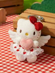 HELLO KITTY AND FRIENDS | POKOJA LAND 1個愛神粉紅心形絨毛玩具，可愛聚酯纖維填充動物迷你吉祥物，適合女孩、朋友、兒童，生日、感恩節、復活節、派對禮物及沙發床裝飾 - 彩色 - 查看 6