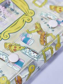 FRIENDS X Joivida 1pc Joivida A7 Transparent Portable File Folder With Double Snap Design, Can Store Photos As Album, Also For Money, Stationery, Notebook, Stickers, Great For Office, School, Back To School, A Practical Gift For Birthday Or Anniversary - A - View 13