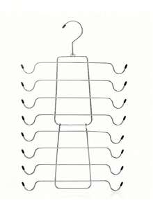 1PC 4/8-Layer Multi-Layer Folding Lingerie Hanger - Space-Saving Camisole Storage Rack, Can Store Clothes, Ties, Etc. For Spa Guest Clothing Storage System, Spa Storage System, Salon Spa Shop. - Silver - View 14