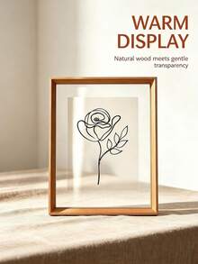 Teckwe A4 Wooden Magnetic Collage Picture Frame, Multi Photo Display Board Frame, Back To School Gift, Minimalist Tabletop Frame For Photos, Cards & Art Prints, Home Desk Decor - multicolor - View 4