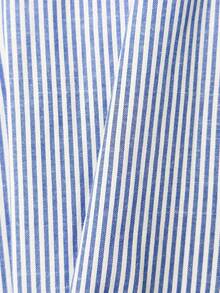 SHEIN Franclia Women's Round Neck Pleated Button-Up Bow Leopard Print Blouse - Blue - View 7