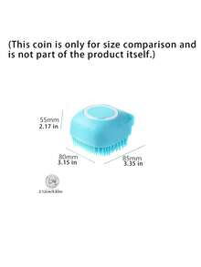 2-In-1 Pet Massage Bath Brush With Built-In Shampoo Dispenser, Detachable Ergonomic Silicone Grooming Comb, Wet Dry Dual Use Hair Remover For Dogs Cats - View 3