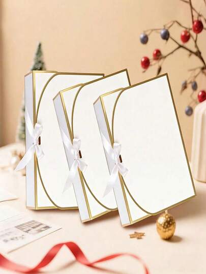 10 White Gift Boxes With Lids, Suitable For Bridesmaid Invitations, Wedding Thank-You Gifts, Birthday Presents, Party Favors, Valentine's Day Gifts, And More.