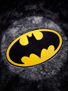 Batman X Joivida 1件授權卡通地毯，柔軟絨毛地板墊，經典黑黃設計，舒適俏皮居家裝飾，適合臥室、客廳或兒童房，粉絲的理想選擇 - 1PC - 查看 2