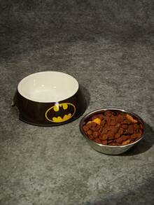 Batman X PETSIN 1個 X PETSIN 現代雙層寵物食盆，黑黃酷炫設計，不鏽鋼與光滑美耐皿材質，防滑易清洗。適合居家日常餵食，生日送禮首選 - 黑色 - 查看 2