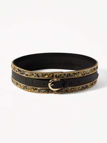 Sabuk Opalesca Besar dengan Hiasan Hitam - Hitam - View 4