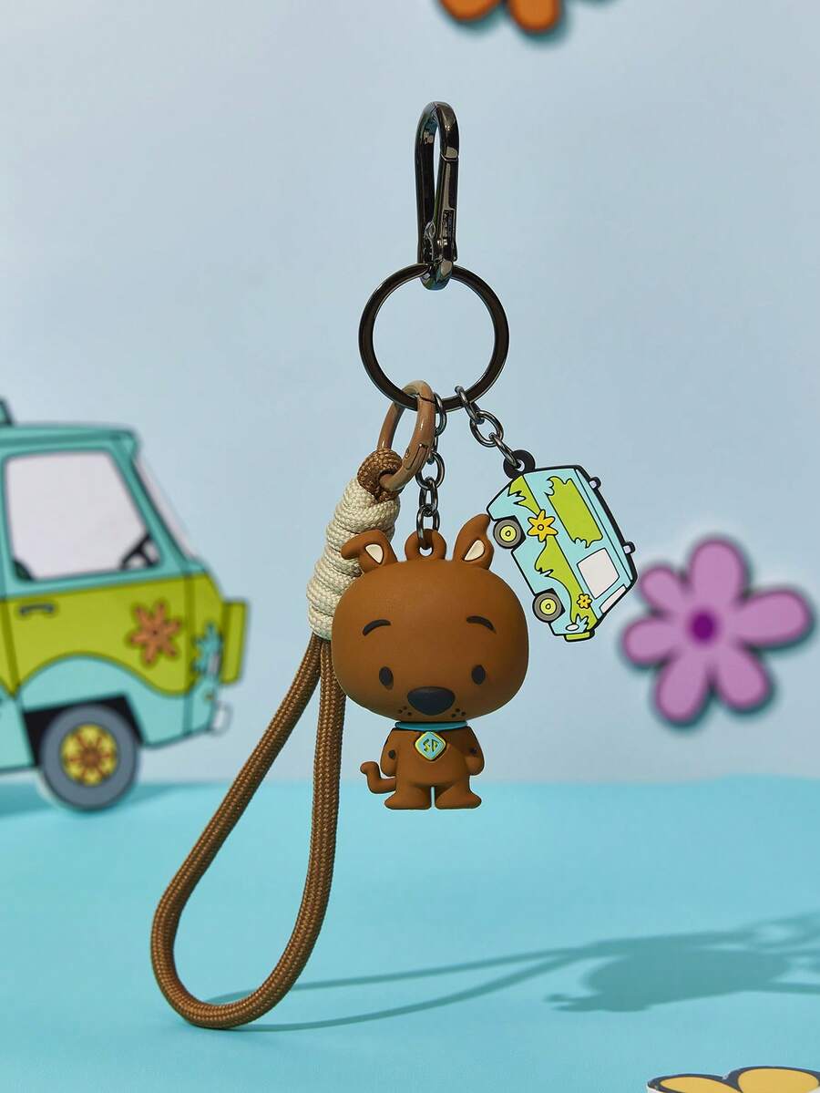 SCOOBY-DOO X POKOJA LAND 金屬鑰匙圈吊飾,可愛卡通造型,合金材質。適合包包掛飾、汽車鑰匙圈、情侶吊飾、書包、生日禮物、背包掛飾、創意包包配件、衣物吊飾。派對、聚會與生日時送給朋友的趣味小禮物 - 彩色 - 查看 1