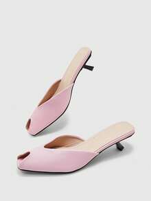 CUCCOO BIZCHIC Women's Daily Commute Peep Toe Stiletto Shoes Spring Shoes - Pink - View 10