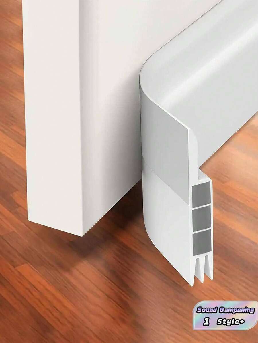 1 PC Self Adhesive Windproof Dustproof Soundproof Thermal Insulation Door Gap Seal Strip For Home Office Garage Easy Install Durable Long Lasting All Season Draft Stopper - White - View 1