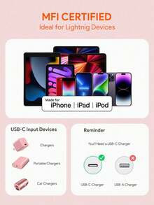 JMMO 1條矽膠 USB-C 轉 Lightning 充電線，Type-C 充電線，6.6FT/2M 18W，MFi 認證 - 紫色 - 查看 5