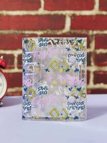 FRIENDS X Joivida 1pc Joivida A7 Transparent Portable File Folder With Double Snap Design, Can Store Photos As Album, Also For Money, Stationery, Notebook, Stickers, Great For Office, School, Back To School, A Practical Gift For Birthday Or Anniversary - A - View 11