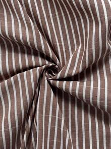 Elaquor Plus Size Casual Commuter Striped Shirt - Brown - View 8