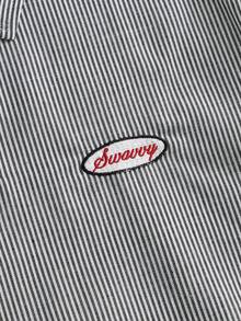 NORVETH 男士時尚刺繡拉鍊半開襟短袖 Polo 衫 - 黑色 - 查看 4