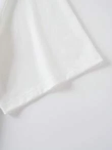 HARRY POTTER X SHEIN 大尺碼男士短袖上衣與短褲睡衣套裝 - 白色 - 查看 5