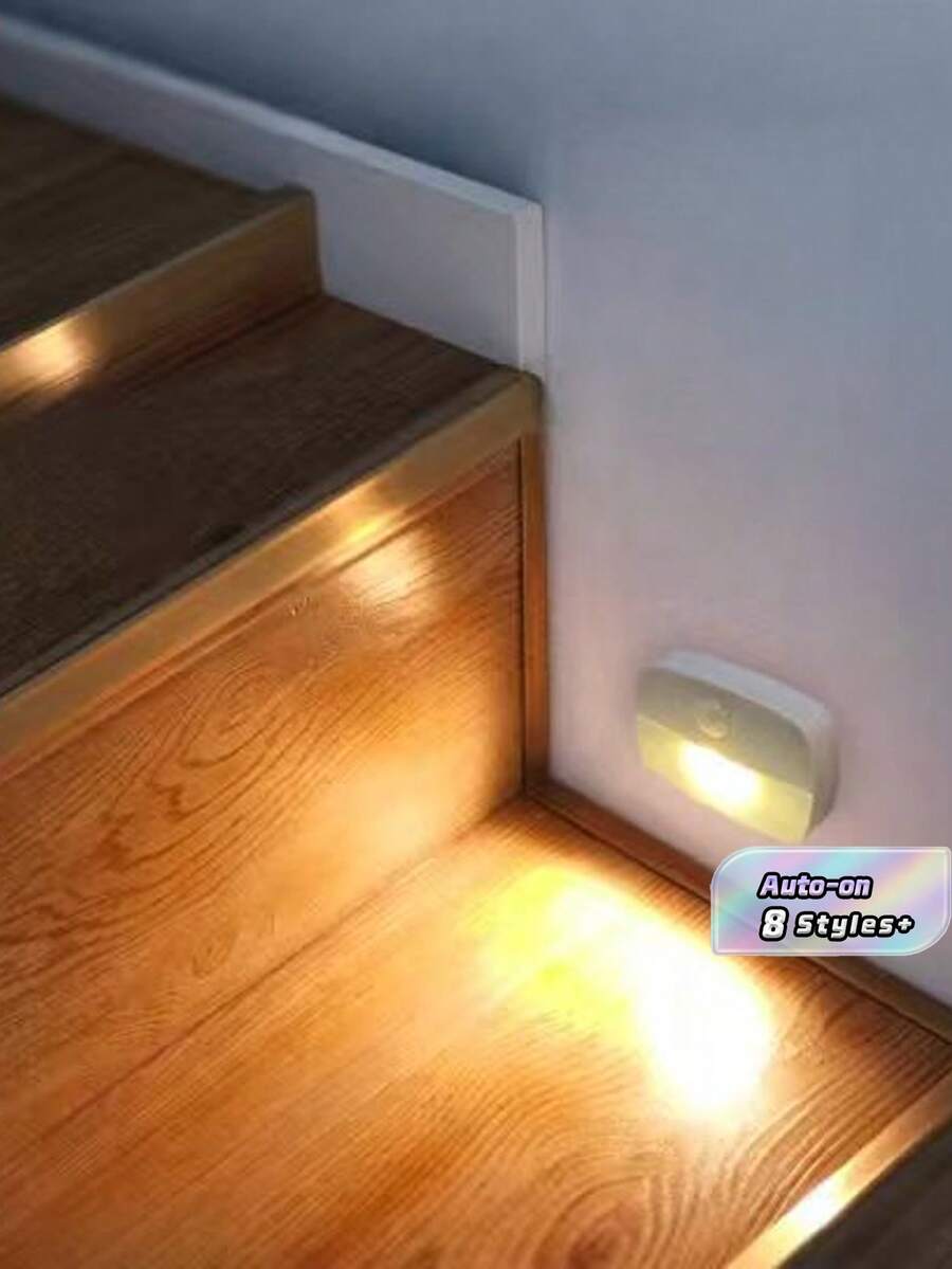 Motion Sensor Night Light, Indoor Cabinet Lighting, Suitable For Corridor, Stairs, Bathroom, Bedroom, Kitchen - Multicolor - View 1