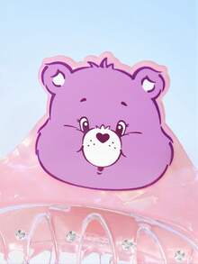 SHEIN X Care Bears 可愛雙面3D熊造型髮夾，適合女性 - 紫色 - 查看 4