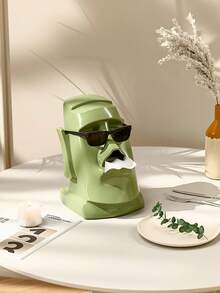 1PC Creative Vintage Stone Statue Tissue Box, Multi-Purpose Desktop Headphone & Glasses Stand, Unique Home Decor For Living Room & Bedroom, Perfect Christmas Gift & Holiday Ornament - Multicolor - View 5