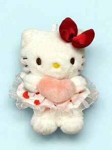 HELLO KITTY AND FRIENDS | POKOJA LAND 1個愛神粉紅心形絨毛玩具，可愛聚酯纖維填充動物迷你吉祥物，適合女孩、朋友、兒童，生日、感恩節、復活節、派對禮物及沙發床裝飾 - 彩色 - 查看 8