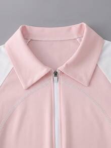 CourtClass CourtClass 女款拼色休閒百搭日常穿著短袖 Polo 衫 - 彩色 - 查看 4
