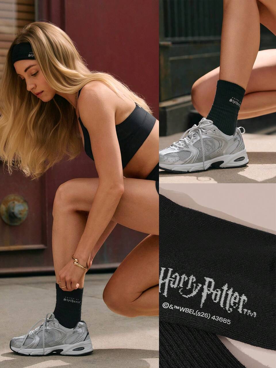 GLOWMODE X Harry Potter 3-Pair Cotton Blend Socks With Ventilated Mesh & Arch Support Daily Casual Active Summer Wear