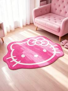 HELLO KITTY AND FRIENDS | SHEIN 1件裝 LOGO 裝飾地毯－長毛絨 - 彩色 - 查看 12