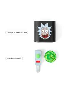 Rick and Morty X SHEIN 数据线保护套，适用于充电器，3件套充电器保护套（不含数据线） - 彩色 - 查看 6