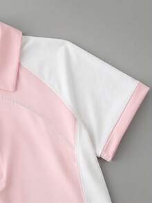 CourtClass CourtClass 女款拼色休閒百搭日常穿著短袖 Polo 衫 - 彩色 - 查看 5