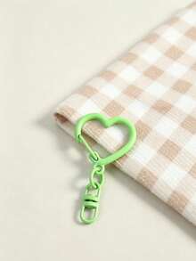 10/20Pcs Random Color Heart Shaped Keychain, DIY Jewelry Making Accessories For Bags, Dog Leashes, Wallets, Keychains, Pet Charms & Outdoor Key Ornaments, Key Ring Decor Components - Heart-shaped Hook - View 2