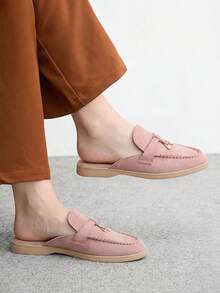 CUCCOO BIZCHIC 女款圓頭平底鞋，可穿脫，適合日常休閒穿著、辦公室及戶外活動 - 粉色,, - 查看 3
