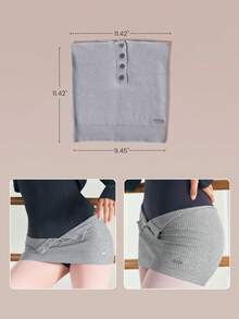 GLOWMODE Stay Poised Cozy Warm Waist Support Wrap Multi-Styling Barre Ballet Pilates Studio Daily Casual - Light flower ash - View 7