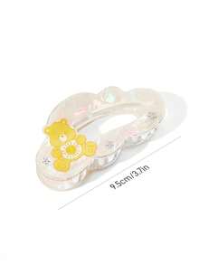 SHEIN X Care Bears 可愛雙面3D熊造型髮夾，適合女性 - 彩色 - 查看 5