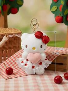 HELLO KITTY AND FRIENDS | POKOJA LAND 1個愛神粉紅心形絨毛玩具，可愛聚酯纖維填充動物迷你吉祥物，適合女孩、朋友、兒童，生日、感恩節、復活節、派對禮物及沙發床裝飾 - 彩色 - 查看 3