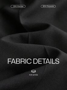 Merionis Men's Fashion Versatile Commute Solid Color Suit Pants - Black - View 5
