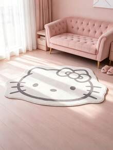 HELLO KITTY AND FRIENDS | SHEIN 1件裝 LOGO 裝飾地毯－長毛絨 - 彩色 - 查看 8