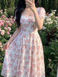 Feyla 优雅浪漫印花连衣裙 - 彩色 - 查看 3