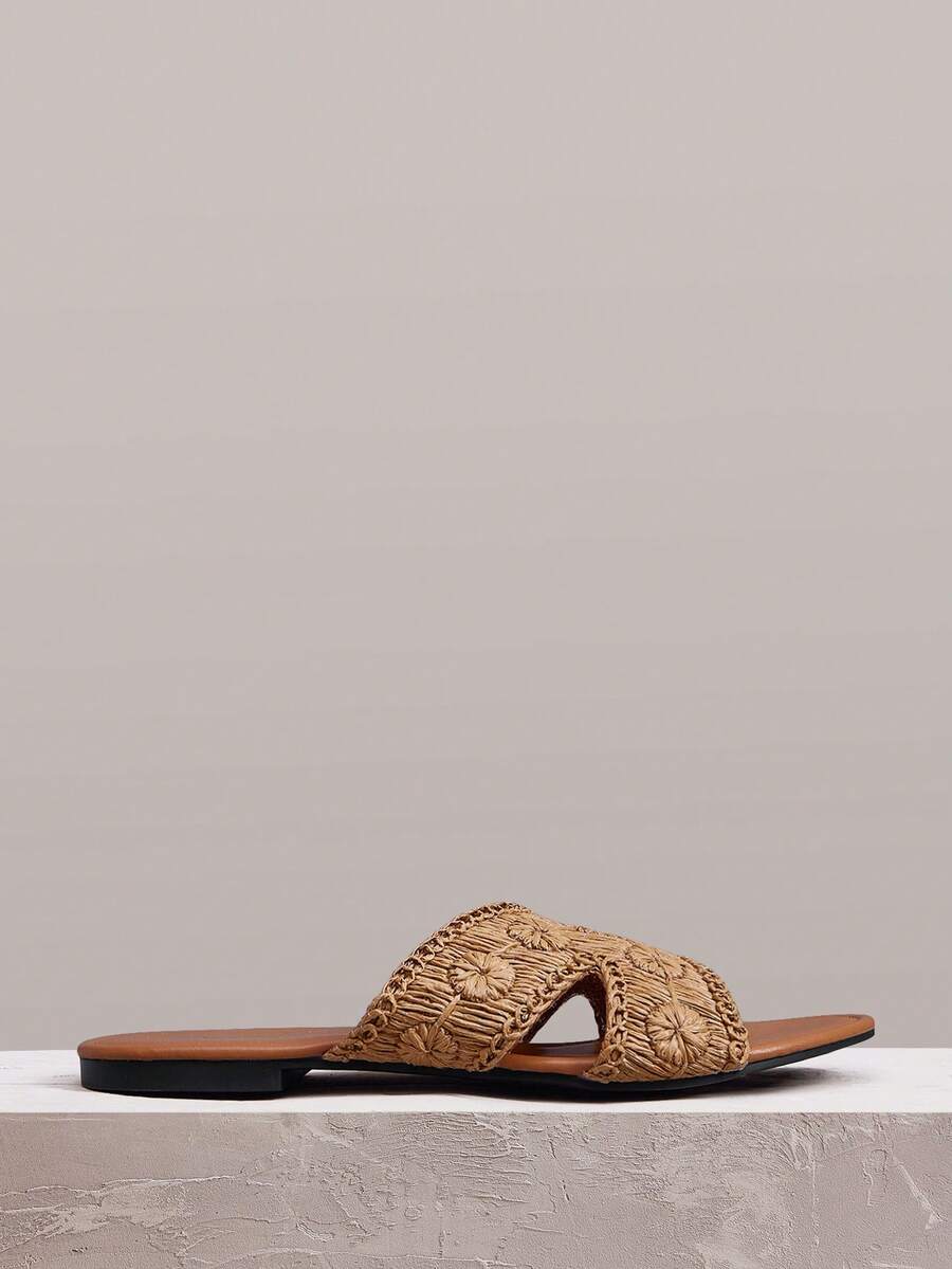 Styleloop Señoras, Uñas de Sauce, Hebillas, Zapatos Planos. - Camel - Ver 1
